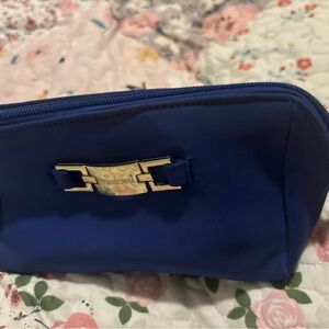 Blue Handbag with Gold Chain made in Italy